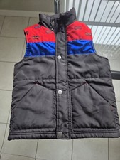 Cat Jack Boys Puffer Vest Size S 6-7 Zip Red/Black/Blue Mask Design