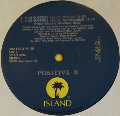 Positive K - Carhoppers, 12'', (Vinyl)