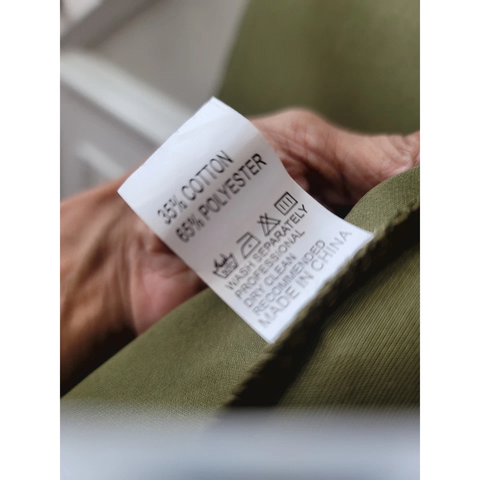 Traje Para Mujer 2 Piezas Talla L Verde Sólido Manga Larga Doble Pecho Frente Abierto Foto 2 de 4