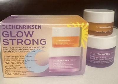 Ole Henriksen GLOW STRONG Set Strength Trainer & Banana Bright Eye Duo BNIB
