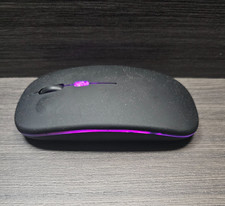 Slim Rechargeable Optical Mouse with Dual Mode  Colorful LED Lights