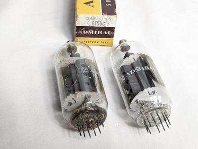 #ad Admiral 6JS6C Compactron Beam Power Amplifier Tube NOS Tested Original Box $60.00