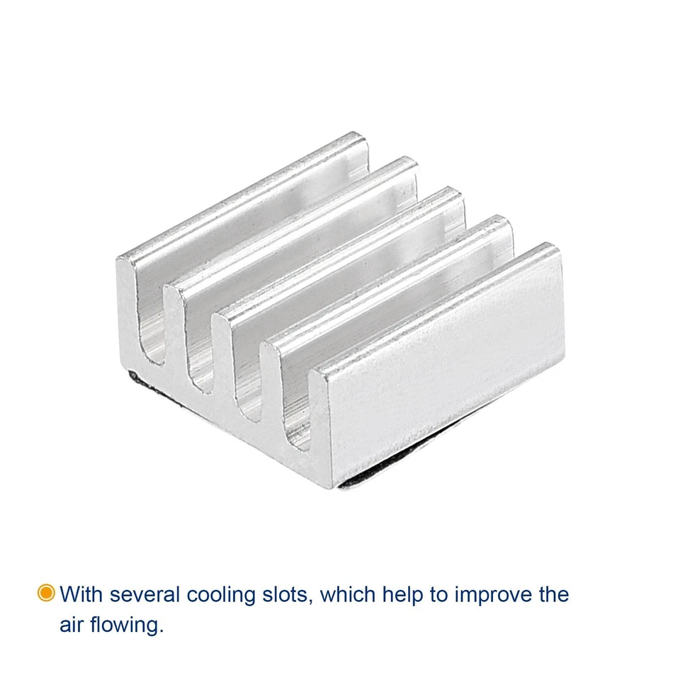 10 Stück Elektronische Kühlermodulkühler Aluminium Kühlkörper 9x9x4mm Silber Ton - Bild 4 von 4