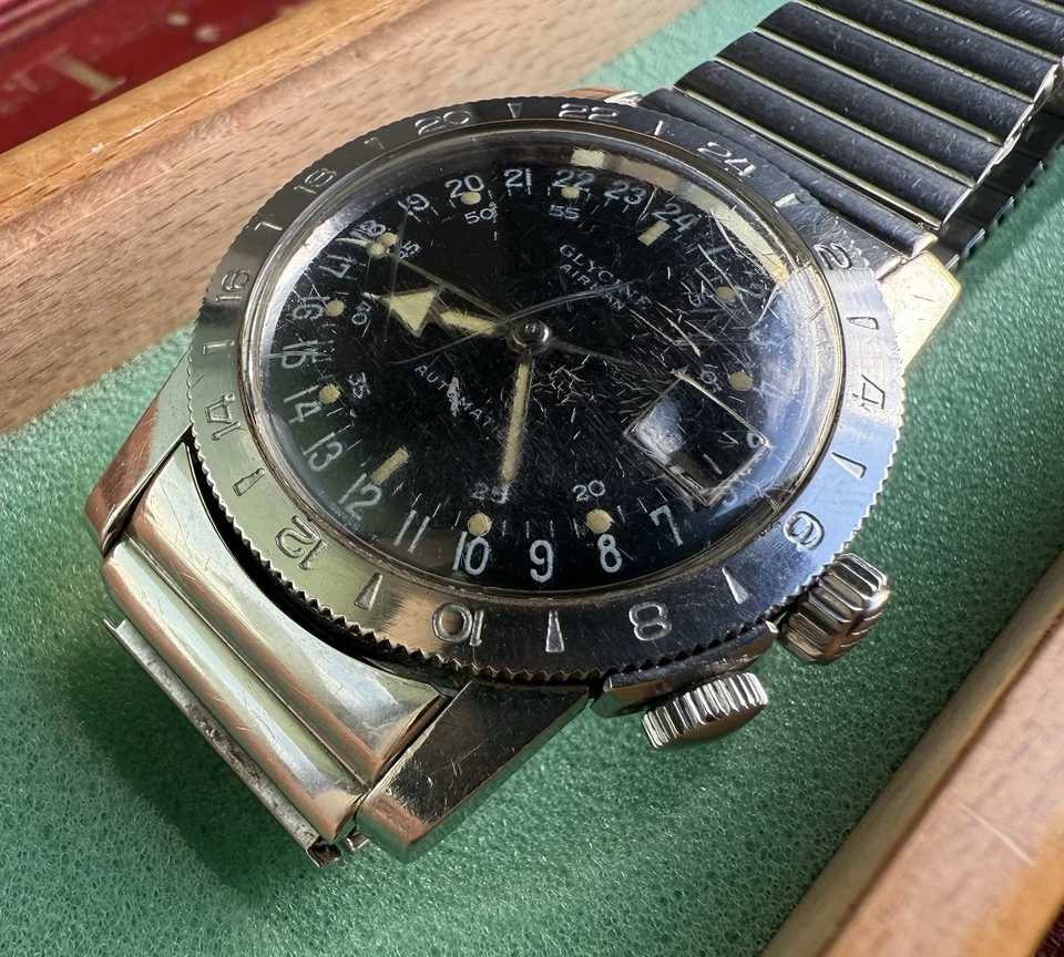 Reloj Hombre Glycine Airman Vintage Años 60 con Caja y Papeles Foto 3 de 4