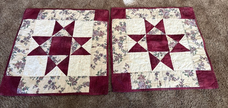 Quilted Wall Hangings/Table Mats--17” X 17” Pretty Floral