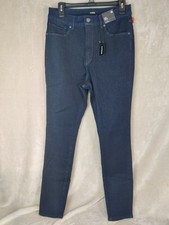 Express Jeans Women's Size 10 Long High Rise Skinny Hyper Stretch Dark Wash NWT