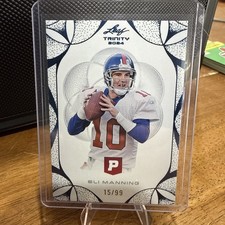 2024 Leaf Trinity Pristine Auction - Eli Manning #36 Blue Foil /99