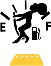 Funny Car Fuel Tank Sticker for Women, Waterproof High Gas Consumption Decal, Un