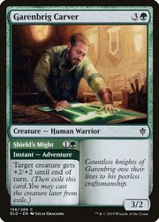 Garenbrig Carver // Shield's Might (156/269) Throne of Eldraine