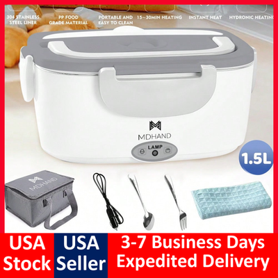 #ad #ad 1.5L Electric Heating Lunch Box Portable for Car Office Food Warmer ContainerNEW $21.99