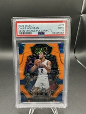 2022-23 Select FOTL Neon Orange Pulsar Prizm 2/15 Caleb Houstan Jersey # PSA 9