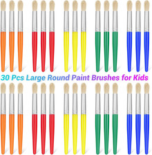 30Pcs Paint Brushes, round Paint Brushes for Kids Classroom Toddlers Paint Brus