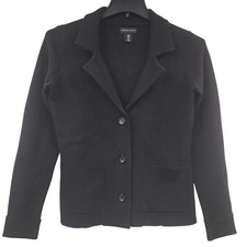 Adrienne Vittadini black button viscose sweater size Small
