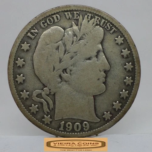 1909-S Barber Silver Half Dollar - #C55661NQ