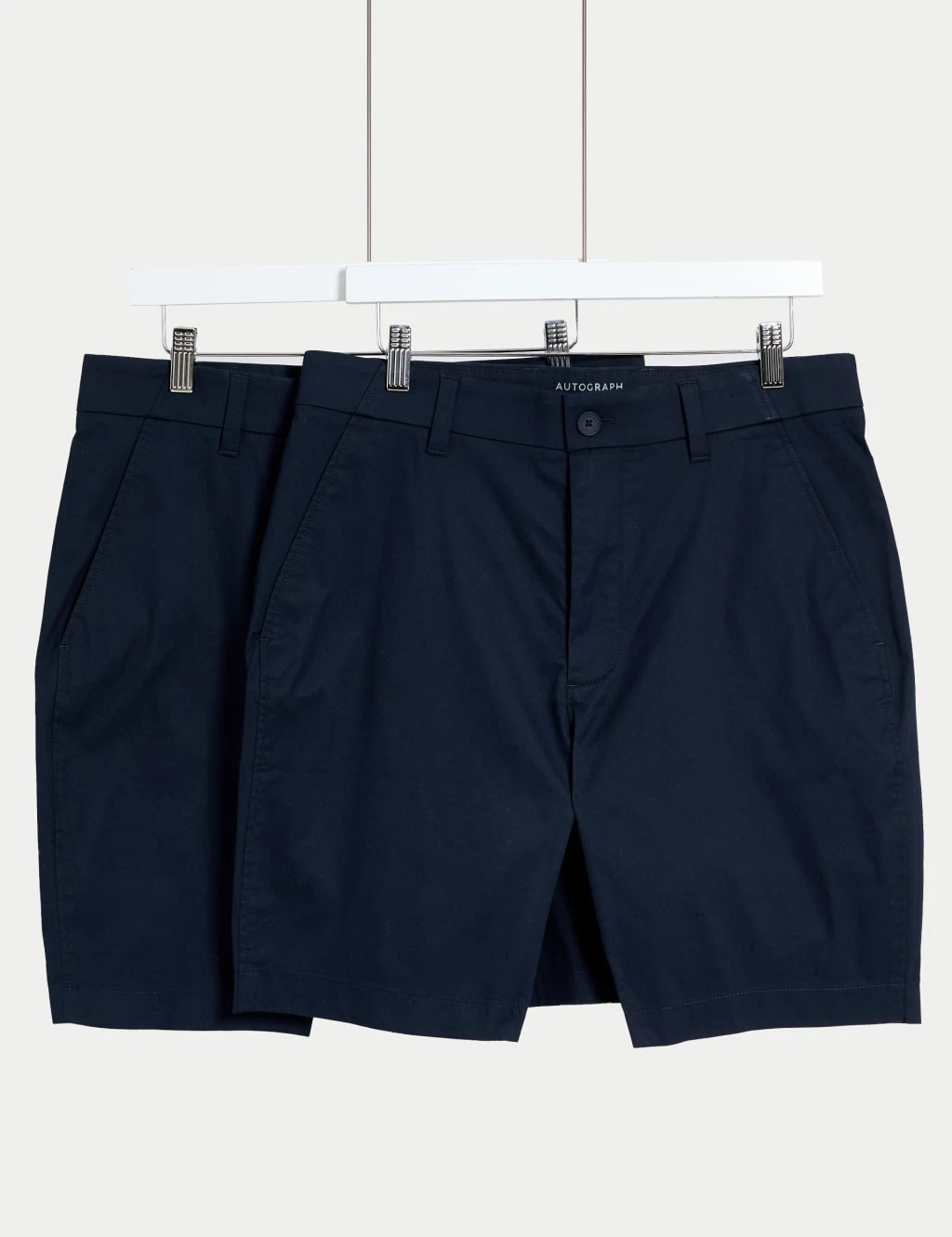 M&S - Autograph Mens Cotton Chino Shorts in Navy