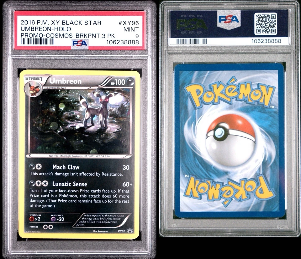 Pokémon Umbreon #XY96 Black Star Promo Breakpoint 3 Pk. Blisters  Cosmos Holo - Image 3 of 3