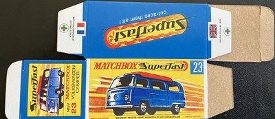 Matchbox Superfast #23 Volkswagen Camper  70- 71 Type G Repro Box 
