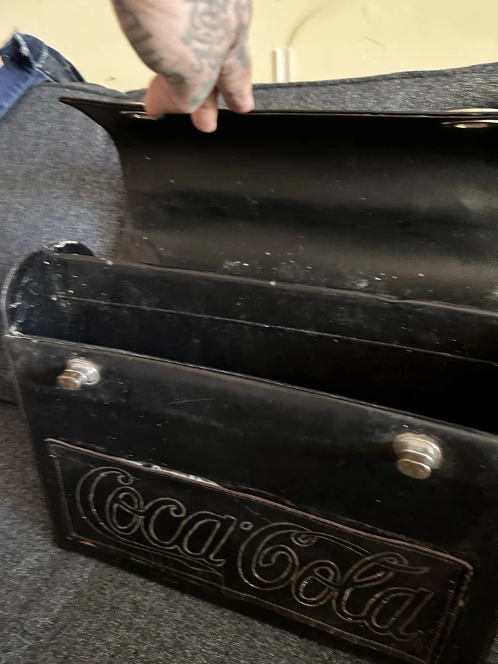 RARE Vintage Coca Cola Leather Salesman’s Briefcase Bag Coke - Image 3 of 4