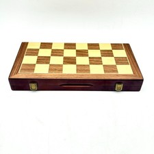 Brand New Amerous Two In One Wooden Hand Made Chess  Checkers Set