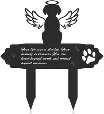 Dog Cemetery Decorations for Grave - Grave Garden Metal Decorations Memorial Dog