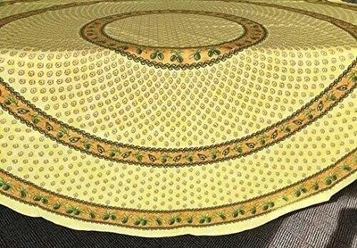 Le Cluny, Monaco Yellow, French Provence 100 Percent Coated Cotton Tablecloth...