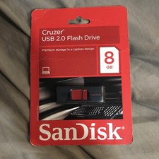 CRUZER SANDISK USB 2.0 Flash Drive 8 GB Premium Capless Storage New In Package