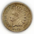 1863 Indian Head Cent Civil War Era AU Details Better Date Nice Eye Appeal Coin