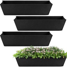 30Inch Fabric Plant Window Box Liners Rectangular NonWoven Planter Inserts