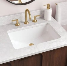 Signature Hardware Myers SHU2114WH 23" Undermount Bathroom Sink,White NEW
