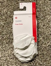 Lululemon White Power Stride Tab Training Socks, 3-Pack, Size Small, NWT