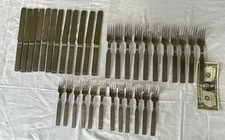 35 Pcs STANLEY ROBERTS Mid-Century Modernist MCM COMPANY Stainless Flatware Lot