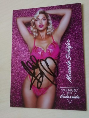 MICAELA SCHÄFER - TOP - MODEL - ORIG. AUTOGRAMMKARTE  -  SIGNED!