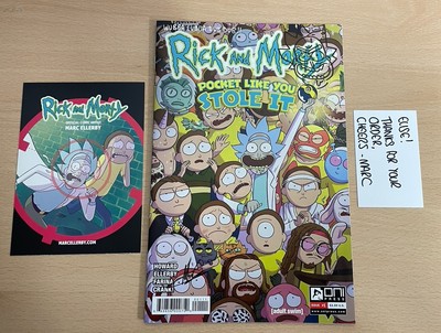 Rick and Morty #1 - Oni Press Signed by Marc Ellerby With Rick Doodle & wubba