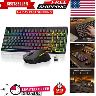 S156 Gaming Keyboard & Mouse - Rechargeable, Quiet & Customizable RGB Lighting