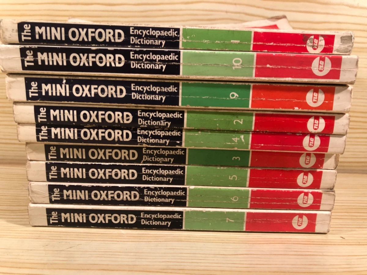 Vintage The Mini Oxford Encyclopaedic Dictionary Set Of Nine - Book 8 Missing