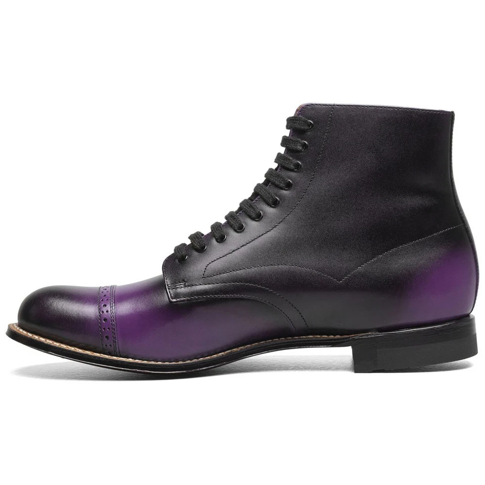 Bottes En Cuir Violet À Bout Cap De Stacy Adams Madison (Taille Homme USA) - Photo 4/4
