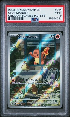 Obsidian Flames ETB Charmander SVP044 Pokemon Center Promo Stamped - PSA 9