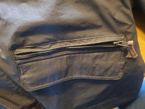 Vtg Smith & Hawken Mens Jacket 673 Rain Coa Waxed Canvas Black Large - Picture 5 of 7