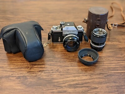 Nikon F Camera Bundle Made in Japan 1965 Vintage