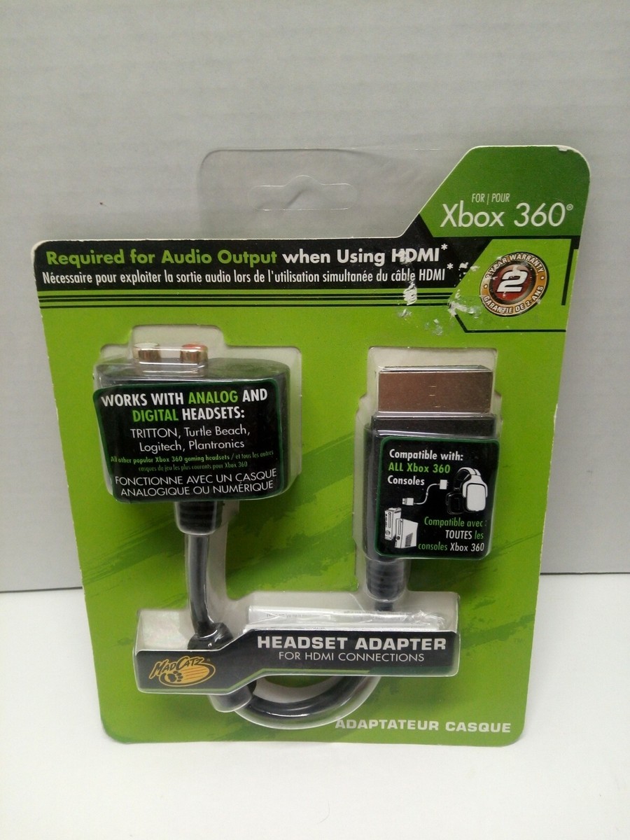 New! Xbox 360 Headset Audio Adapter For HDMI Connections Mad
