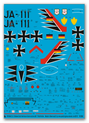 Peddinghaus-Decals 1/32 2584 CL-13 Sabre Kommodore Erich Hartmann JG 71 Richthof