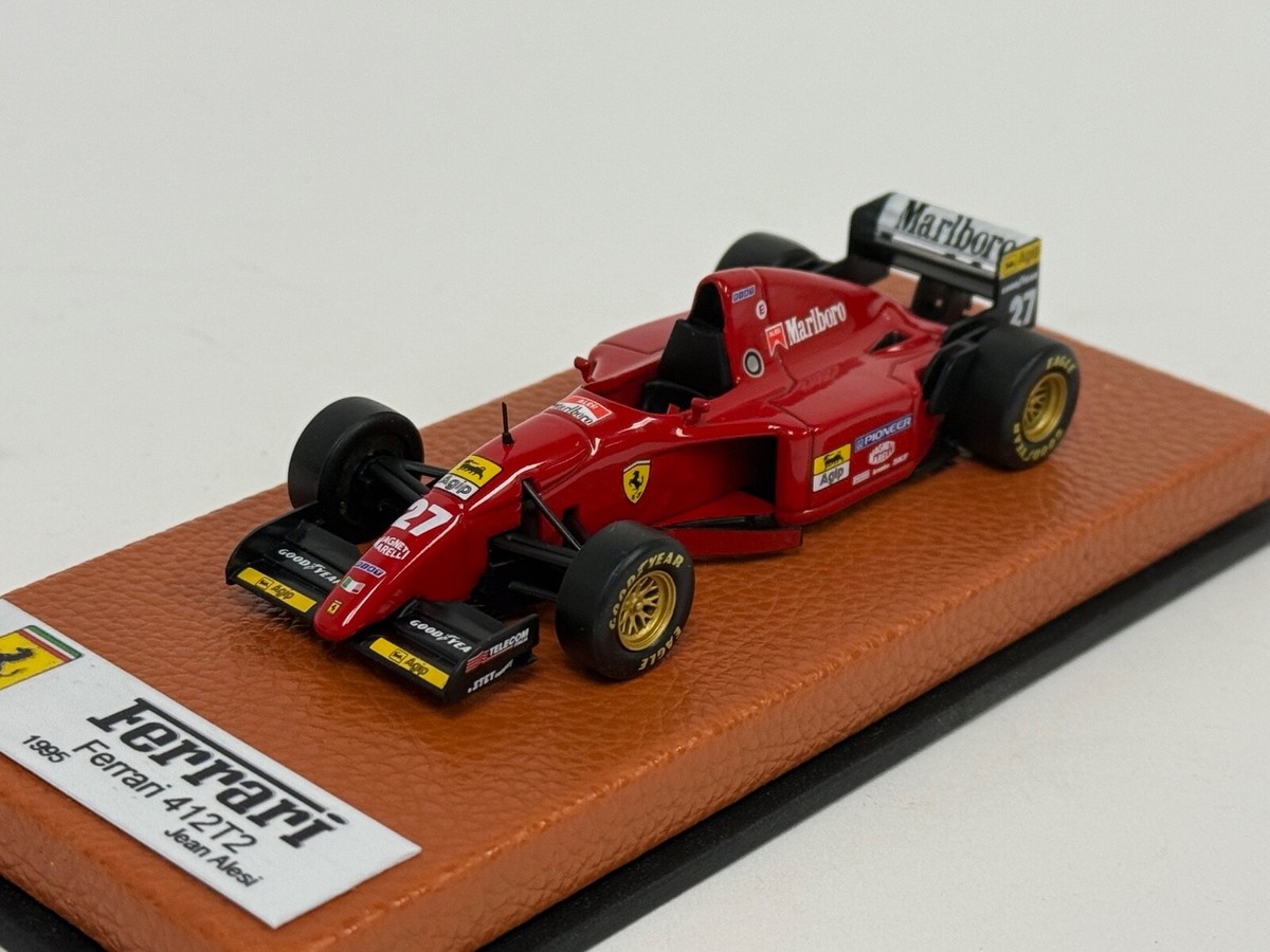1/43 Ferrari 412 T2 from 1995 F1 Season of Jean Alesi Leather base