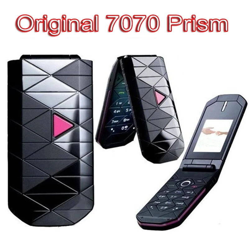 Nokia 7070 Original Unlocked Prism 1.8" 2G GSM 900 / 1800 Flip Mobile Phones - Image 3 of 4
