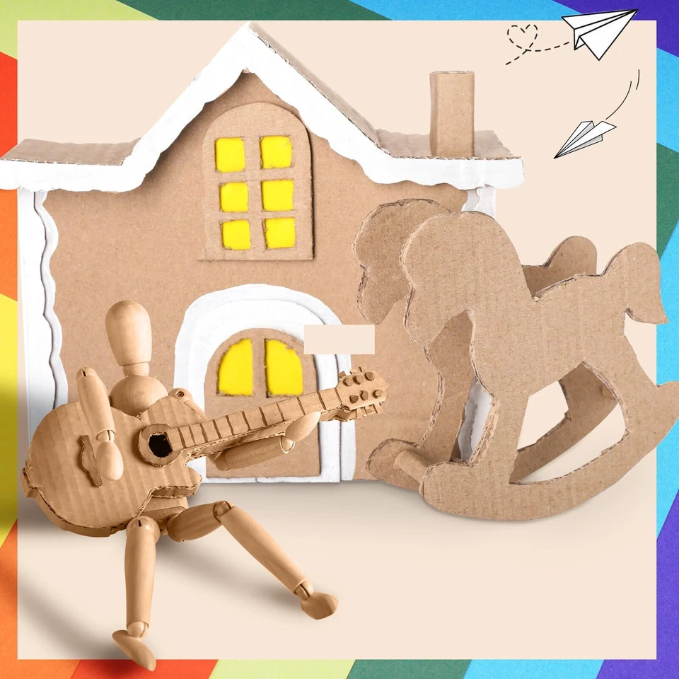 25 pieces 11" x 8.7" Corrugated Cardboard Sheets Flat Cardboard Brown 2mm Thick - Image 4 of 4