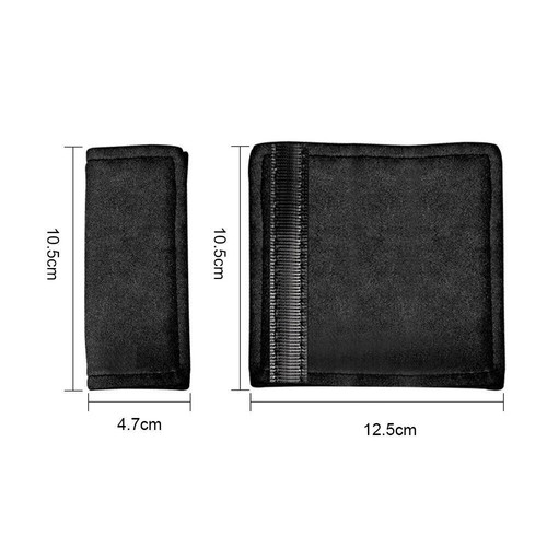 2pcs Suede Car Grab Handle Cover Handle Protector Car Interior Accessories Black - Bild 2 von 5