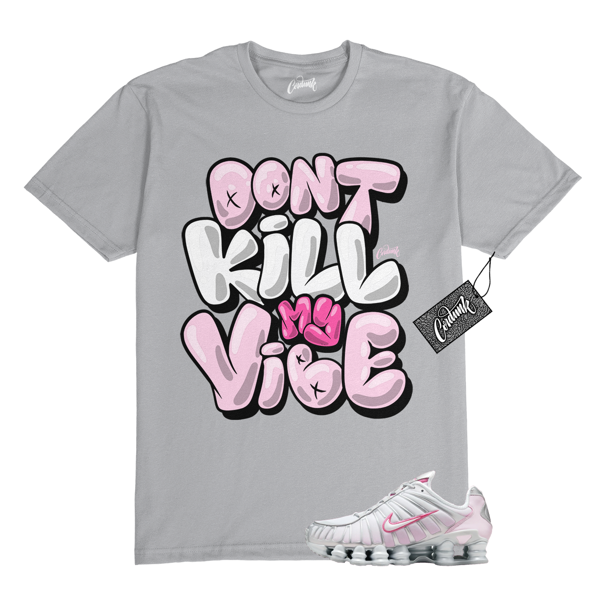 Shox TL Metallic Platinum Pink Foam White Pinksicle T Shirt to