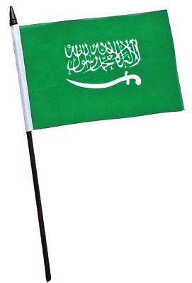 Saudi-Arabien kleine Handflagge (6'' x 4'')