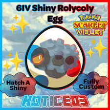 Rolycoly ✨ SHINY 6IV EGG ✨ Pokemon Scarlet & Violet ✨ TEAL MASK DLC ✨