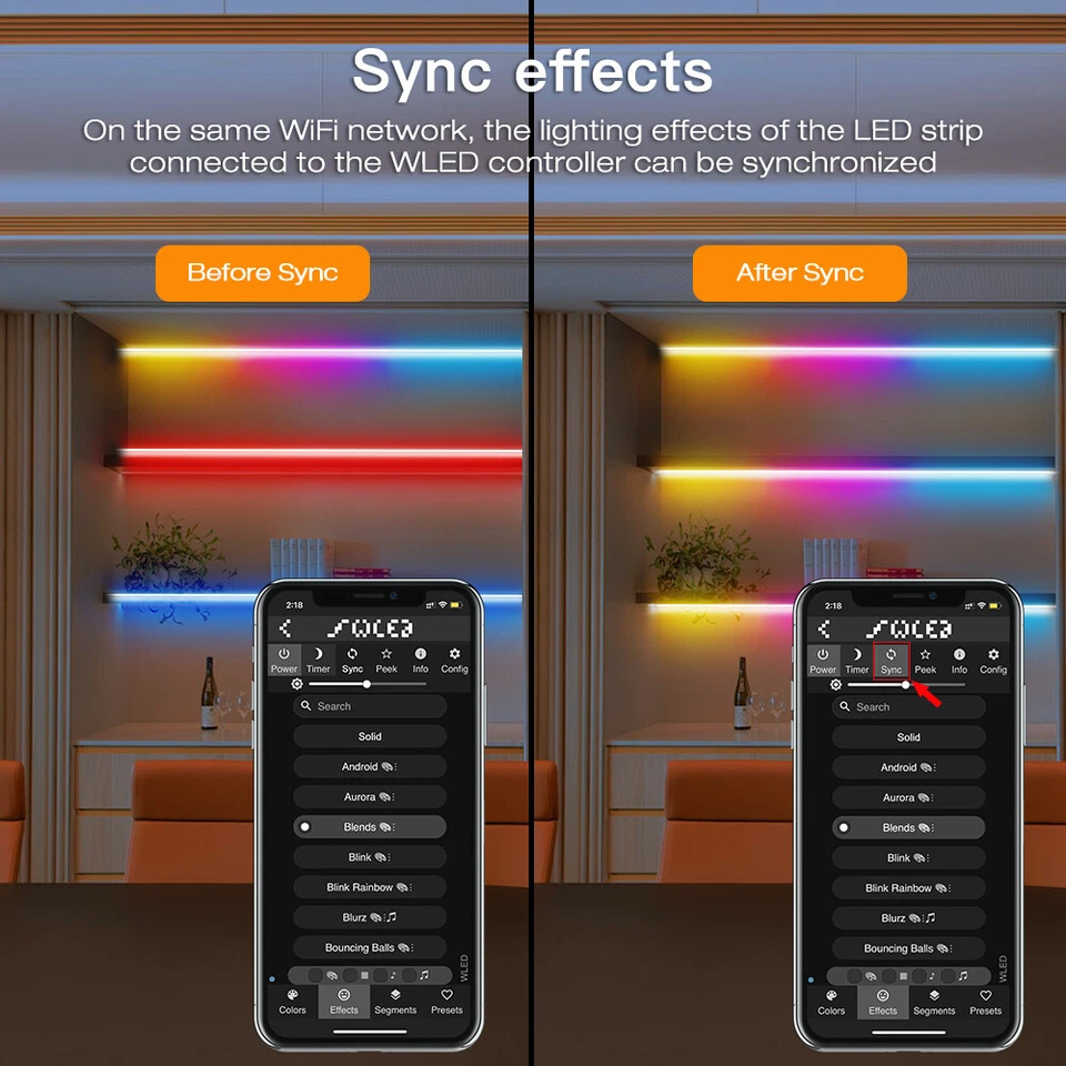 ultrathin ESP32 WLED WiFi LED Controller mit Mic für WS2811 WS2812B SK6812 Light - Bild 4 von 4