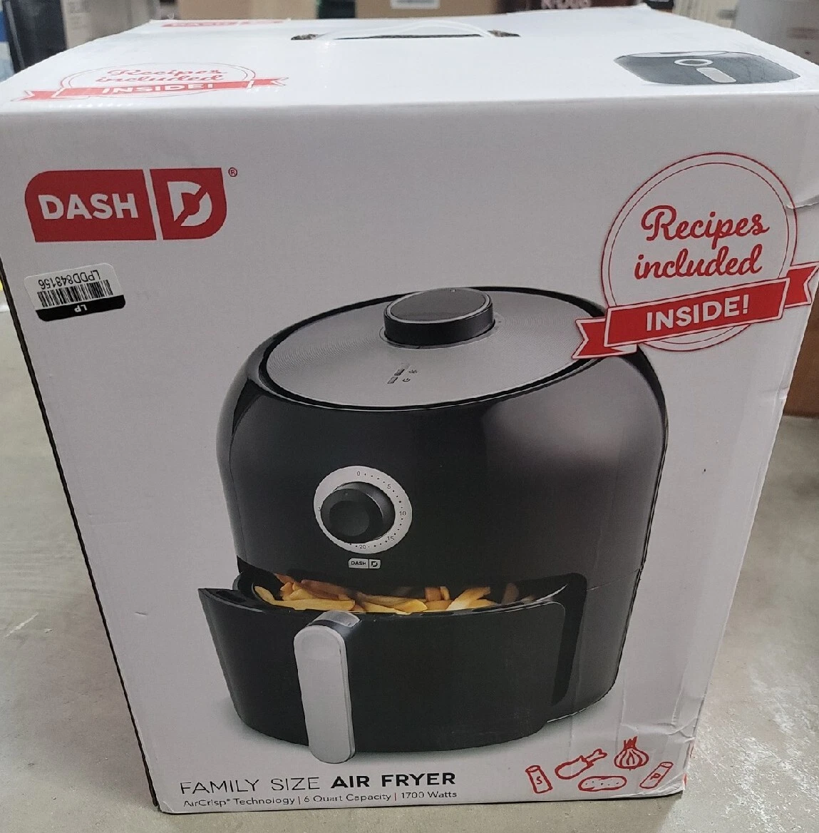 Dash Family Size Air Fryer with Temp Control, Nonstick Basket